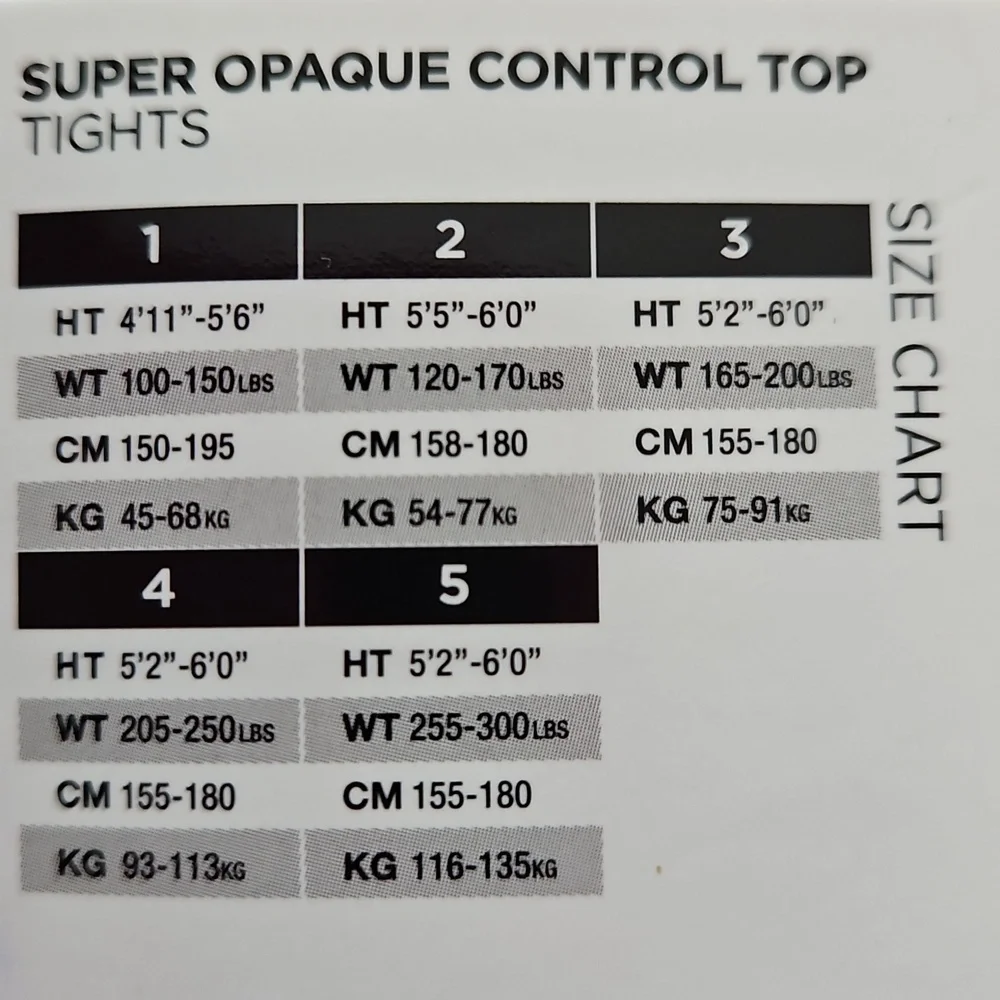 🆕️ HUE Super Opaque Control Top Tights Size 4